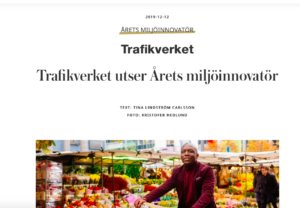 Trafikverket – Årets miljöinnovatör